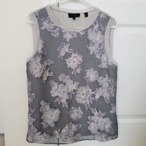 Ted Baker Floral Net Top Jersey Back Size 3